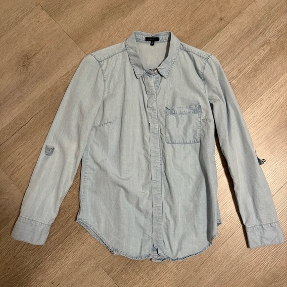 Dynamite Women's Light Blue Button Down Shirt - Picture 1 of 5